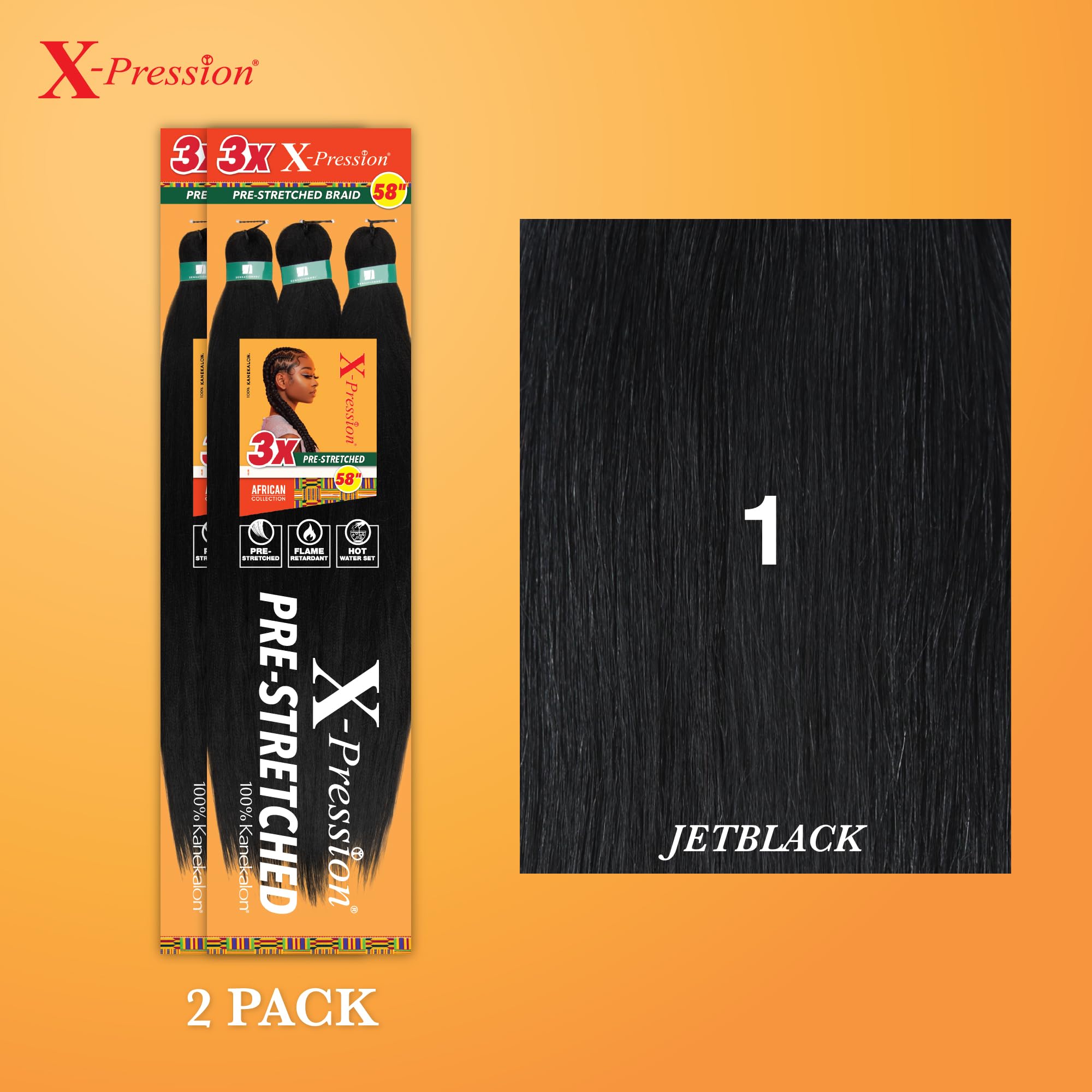Amazon.com : Sensationnel X-Pression Prestretched Braids-3X 58in